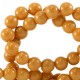 Opaque glass beads 4mm Dark cheddar brown